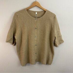 Fashion Clothing NWT Tan Neutral Button Down Sweater Cardigan Large